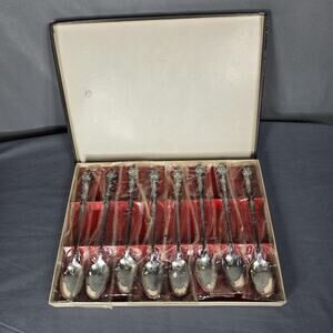 Oneida Community Modern Baroque Iced Tea Spoons Set 8 NOS Factory Sealed 1969